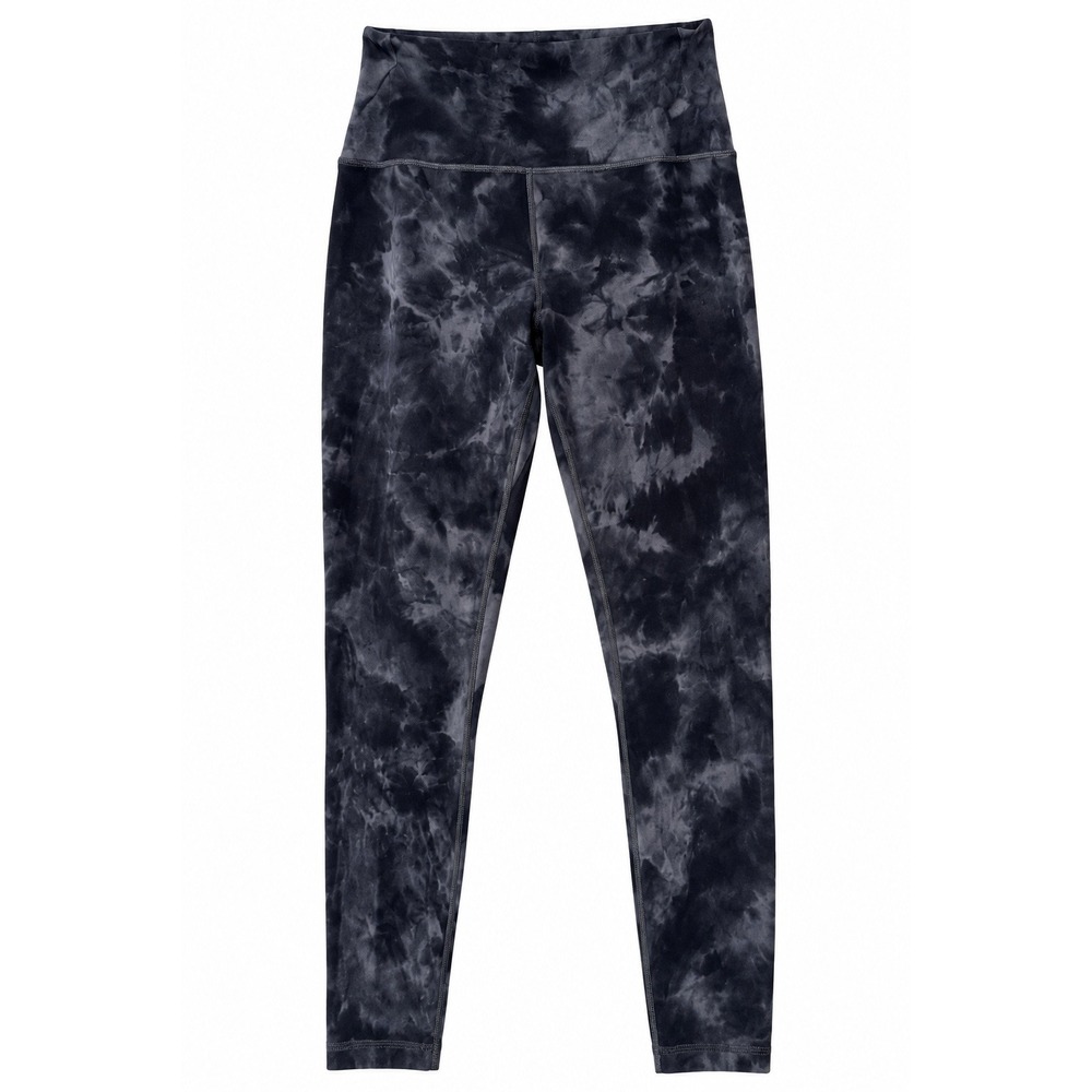 Lululemon Black Gray Tie Dye High Rise Leggings Yoga Pants